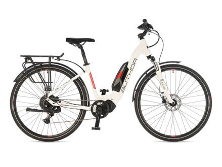 BICYKEL AUTHOR ELECTRA 2025 BIELA/ČERVENÁ