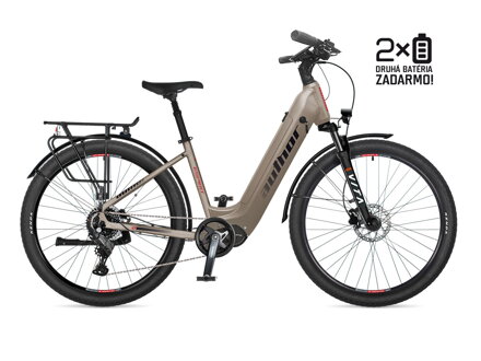 BICYKEL AUTHOR ESPIRIT 2026 MATNÁ: TITÁNOVÁ/ČIERNA (v cene bicykla 2 batérie)