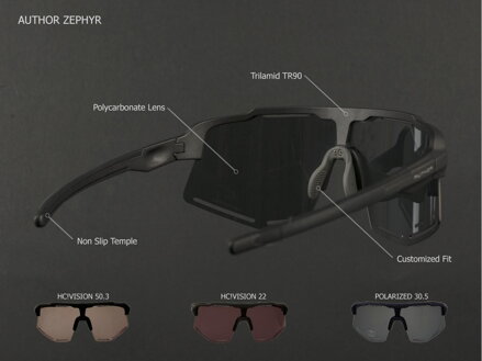 OKULIARE ZEPHYR POLARIZED 30.5 MATNÉ ŠEDÉ