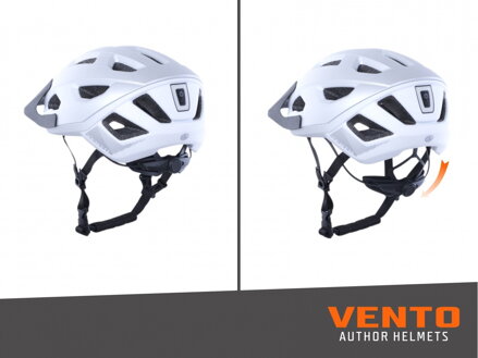 PRILBA VENTO INMOLD LED USB STRIEBORNÁ/BIELA PRILBA VENTO INMOLD LED USB STRIEBORNÁ/BIELA