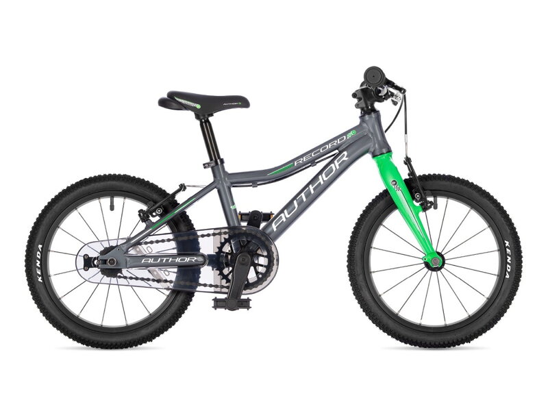 BICYKEL AUTHOR RECORD 16 2025 9" ŠEDÁ/ZELENÁ