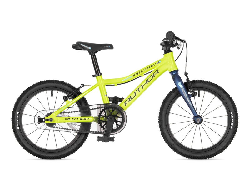 BICYKEL AUTHOR RECORD 16 2025 9" LIMETKOVÁ/MODRÁ