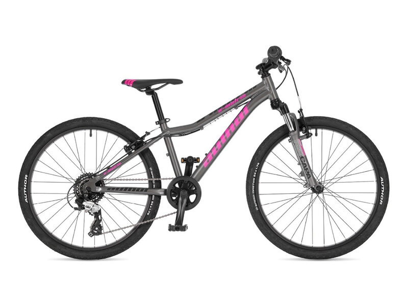 BICYKEL AUTHOR A-MATRIX 24 2025 12,5" STRIEBORNÁ/RUŽOVÁ