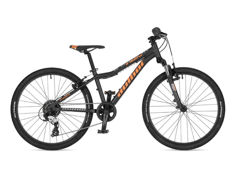 BICYKEL AUTHOR A-MATRIX 24 2025 12,5" MATNÁ ČIERNA/ORANŽOVÁ